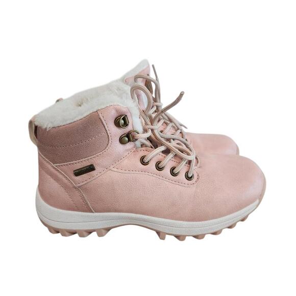 Mishansha Girls Pink Winter Boots Size 34 - Picture 1 of 8